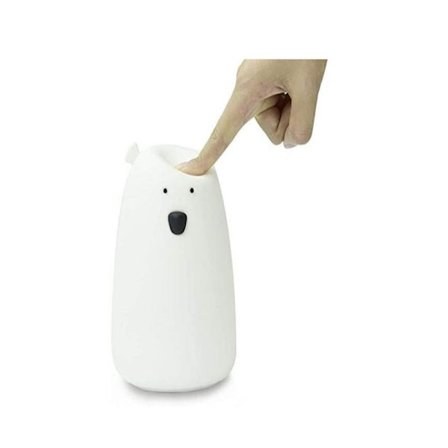 Børne LED-Natlampe Dæmpbar USB Genopladelig Bærbar RGB Farveskiftende til Børn Soveværelse Camping Hvid