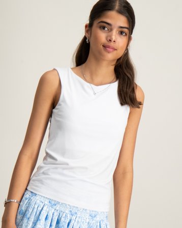 RYVLS Boatneck Tank Hvid Toppe/Bluser Pige - Kids Brand Store