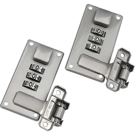 2 Sminkväska Spänne, Bagage Kombinationslås, Verktygslåda Spänne Med Kombinationslås, 3-Positions Kombinationslås Pärlnickel VWM