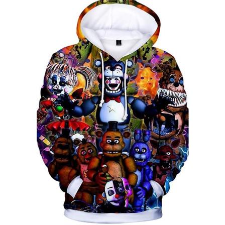 Lapset Pojat Tytöt Viisi yötä Freddyn casual hupparit Fnaf hupullinen villapaita Topit Lahjat style 6 4XL