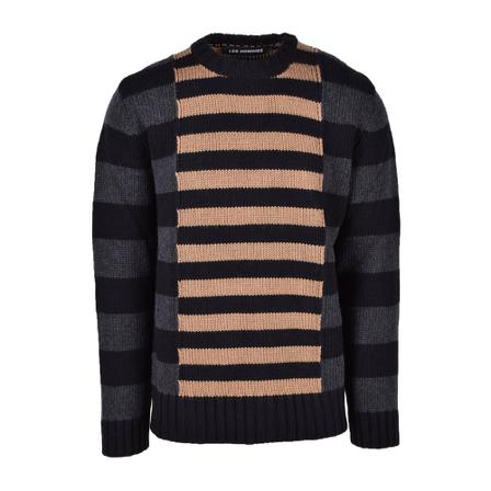 Les Hommes, Round-neck Knitwear Zwart, Heren, Maat:M
