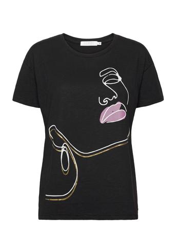 Over T-Shirt With Normal Print Black Coster Copenhagen