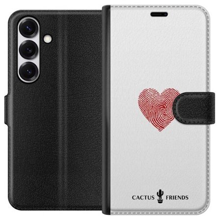 Kompatibel Tegnebogsetui til Samsung Samsung Galaxy S25 Cactus and Friends - Fingerprint Love