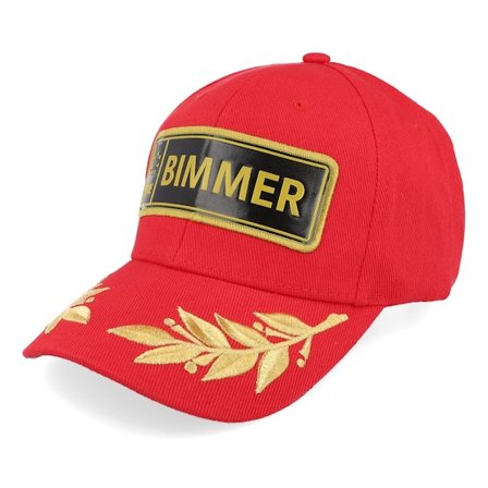 Iconic - Bimmer Gold License Plate Winner Red Adjustable Adjustable Red Cap - @ Hatstore