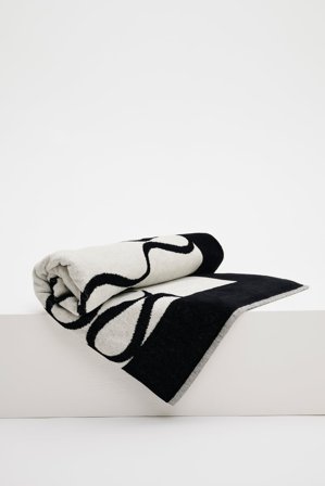 Malina - Monogram towel - One Size - Black
