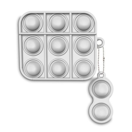 AirPods 3 fidget lelu tyyli silikoni kansi avaimenperä - Harmaa