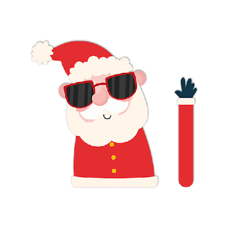 (2-pakning) Julenisse vindusvisker klistremerke bil bakre frontrute vindusvisker klistremerke (Julenisse med solbriller)