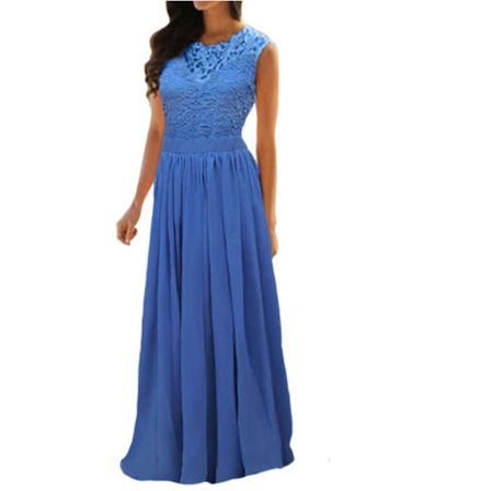 Kvinnors spets elegant bröllopsklänning festklänningar brudtärnor klänningar