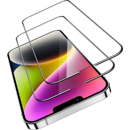 2-pack Iphone 14 Plus Fullframe 0.26mm 2.5d 9h Härdat Glas Transparent