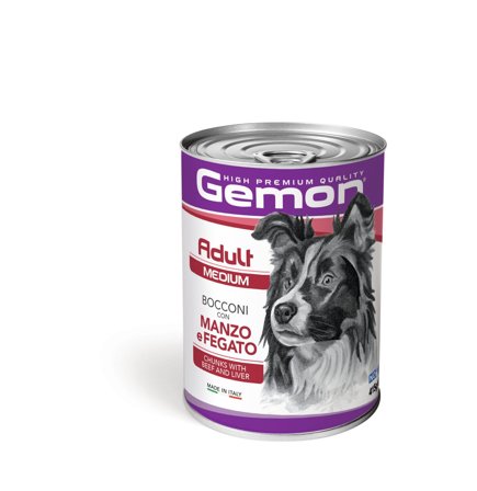 Gemon Bocconi Manzo Fegato Umido Cani Adulti 415g Media