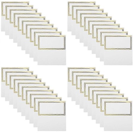 100 st DIY Tomma Bordsplaceringskort Festanvändning Tomt Placeringskort Matbord Pappers Namnkort