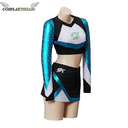 2023-euphoria Cheerleader Uniform Maddy Outfit Langærmet Crop Top Med Miniskørt Sæt High School Womens Cheerleading Kostume-1 -a