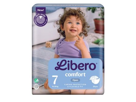 LIBERO Blöja Comfort 7 16-26kg 28/fp - Lyreco - Sjukvård och omsorg - Hygien - Barnblöjor