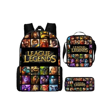 Lol Student Skole Ryggsekk Tredelt Sett-1