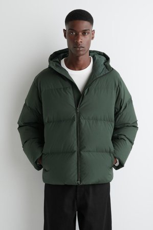 COS Hooded Down Puffer Jacket in Green - Men