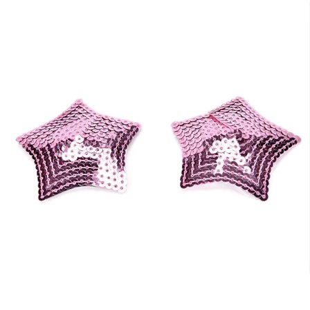 1 Par Sexy Paljettnippeldeksler med Hjerte Dusker Nippel Klistremerker Pasties Bryst Klistremerker Sex Produkt Engros