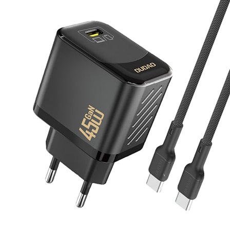 Dudao Väggladdare USB-C 45W med USB-C Kabel 1m