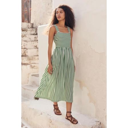Sommar kvinnors nya ärmlösa Spicy Girl Print Long Strap Dress XL