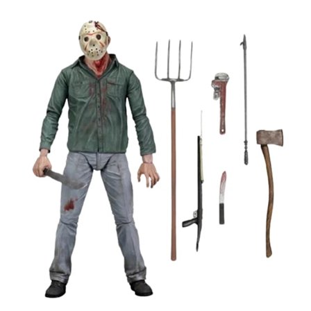 NY- "Fredagen den 13:e - 7 " " Skala Actionfigur - Ultimate Del 3 Jason " Som visat