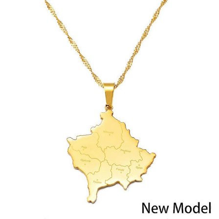 Ny Model Kosovo Vedhæng Halskæder Til Kvinder Mænd Rustfrit Stål Smykker Kosoves Smykker 316601B (FMY)