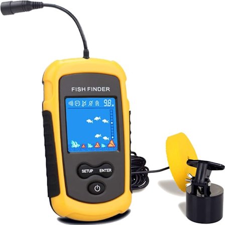 Trådbunden Fish Finder Sonar Sensor Transducer Vattendjupsmätare Portabel Fish Finder för Fiske