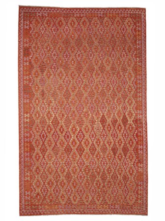 Hand Woven Kilim Afghan Old Style Rug 310X491 Dark Red/Red