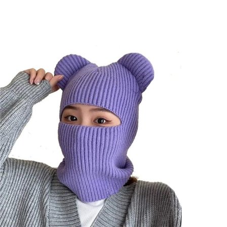 Set hupullinen naisten balaclava PURPLE
