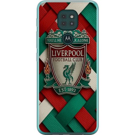 Kompatibelt Mobilskal till Motorola Motorola Moto G9 Play Liverpool Football Club-emblem med You'll Never Walk Alone i kraftfull grafisk design för p