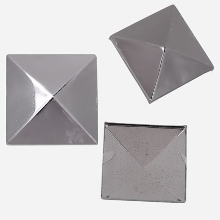 20 kpl neliönmuotoisia niittejä messinki vaatteet laukut nahka käsityö koriste tarvikkeet 35mm musta