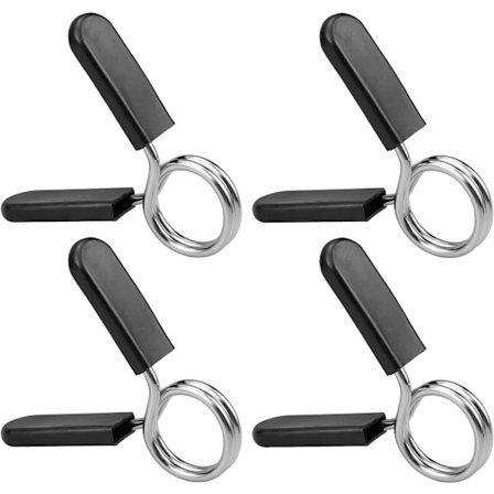 4 stk fjederkraveclips 25 mm håndvægtstangklemmer Træningskraver vægtstangsklemmer til OL