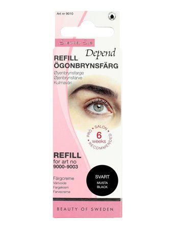 Depend Cosmetic Refill Ögonbrynsfärg Svart /No/Dk - Nude - ONE SIZE