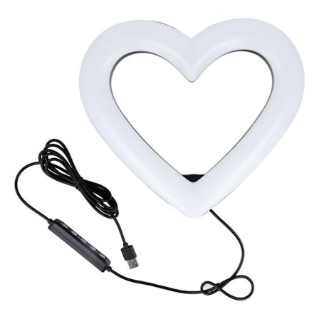 LED Ring lamp Heart 10 tum med hållare till mobil
