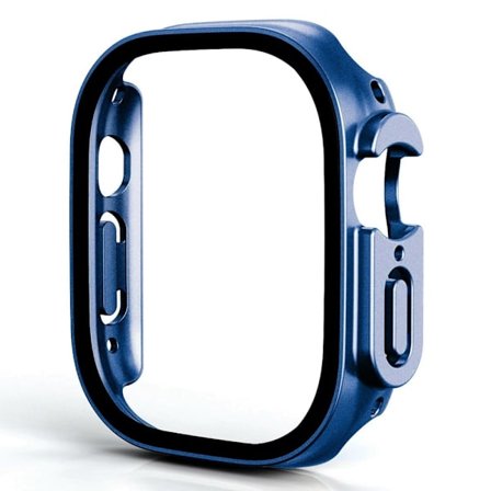 Apple Watch Ultra cover with tempered glass screen protector - Official Blue