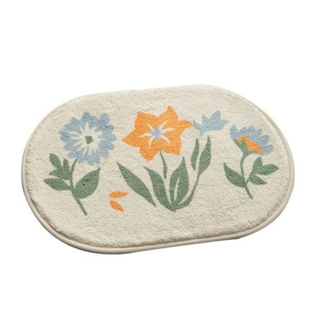 Imitation kashmir golvmatta oval absorberande toalett toalett dörrmatta in i dörren sängen