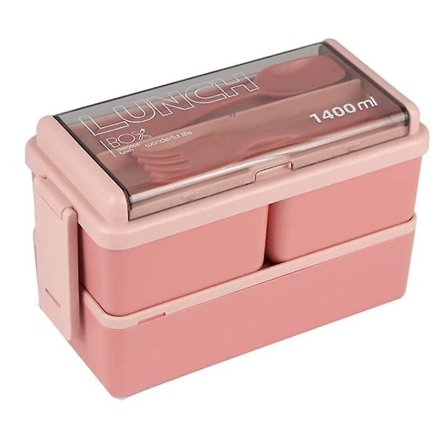 Bento Box -setti, 1400 ml Bento Box aikuisille, 3 osastoinen Bento Lunch Box, Ruokailun valmisteluastia