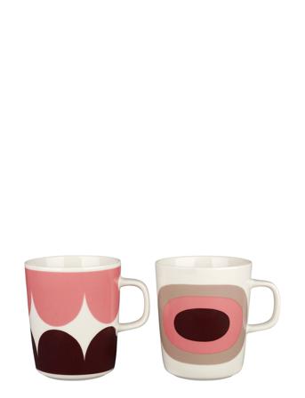 Härkä&Melooni Mug 2,5Dl 2Pcs Home Tableware Cups & Mugs Coffee Cups Multi/mønstret Marimekko Home
