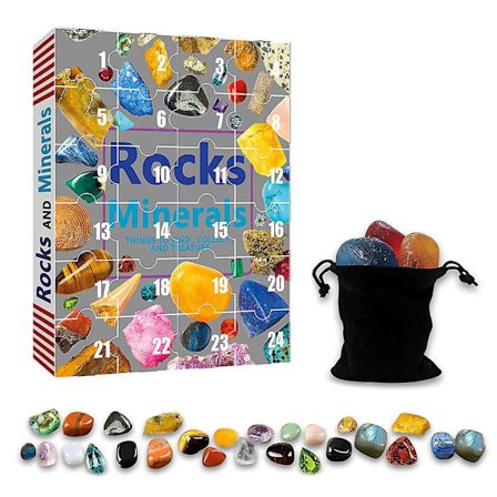 Mineral Adventskalender leketøy for barn - 24 dager malmgaveske for skole og sovesal