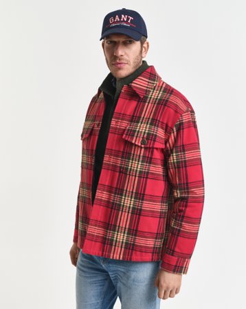 GANT Herren Wattierte Relaxed Fit Hemdjacke mit Karomuster (XL)