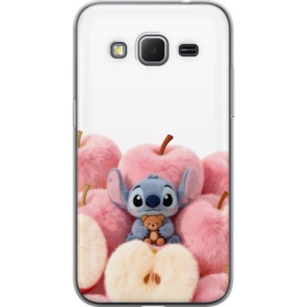 Kompatibelt Mobildeksel til Samsung Samsung Galaxy Core Prime Fargerikt kollasj med futuristiske jente grupp karakterer, hjerter og glitter i moderne