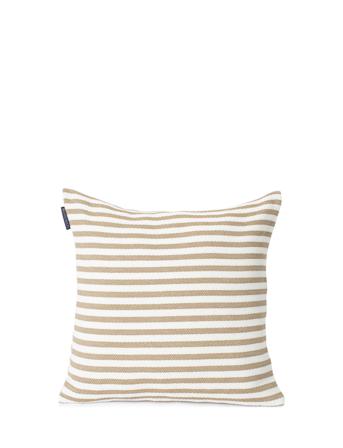 Block Striped Recycled Cotton Pillow Cover Home Textiles Cushions & Blankets Cushion Covers Beige Lexington Home