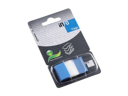 INFO Index 25x43mm blå - Lyreco - Kontorsmaterial - Indexflikar och märkflikar - Indexflikar i plast