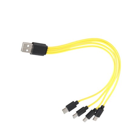 Ladekabel for flere enheter med flere Type C-kontakter for elektronikk