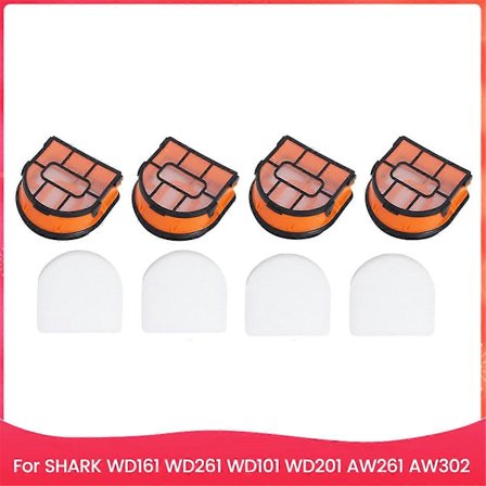 Skumfilter Udskiftningssæt til Shark WD161 WD261 WD101 WD201 AW261 AW302 Hydrovac XL 3-i-1 Ledningsfri