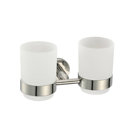 Vægmonteret tandbørsteholder, badeværelseskop til 2, glas - stai