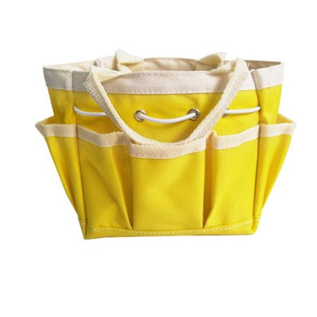 Havepose, havesæt til damer, genanvendelig opbevaringspose til haveredskaber indendørs og udendørs, 15*15*10, gul