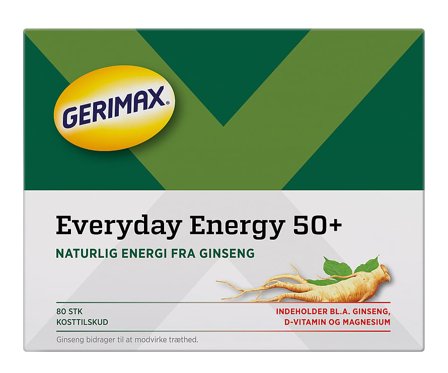 Gerimax Everyday Energy (50+)​ 80 tabl., Helse & Madvarer, Vitaminer, Multivitaminer