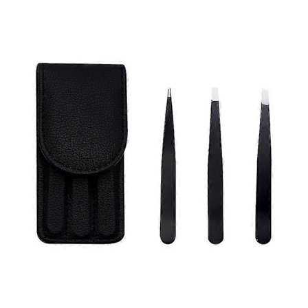 Øyenbrynspinsett 3 stk Profesjonell presisjonspinsett i rustfritt stål for plukking av inngrodde øyenbryn