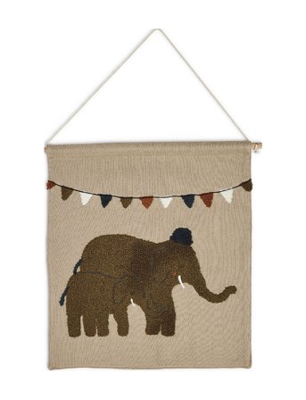 Smallstuff Wall Deco, Elephants Celebration - Beige - ONE SIZE
