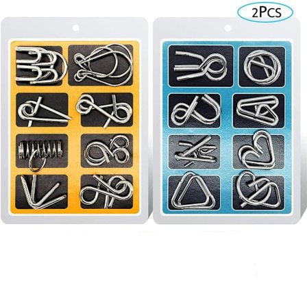 Metal hjernevrider trådsæt med 16, IQ test metal hjernevrider IQ