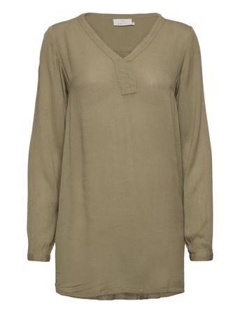 Amber V-Neck Tunic Khaki Kaffe